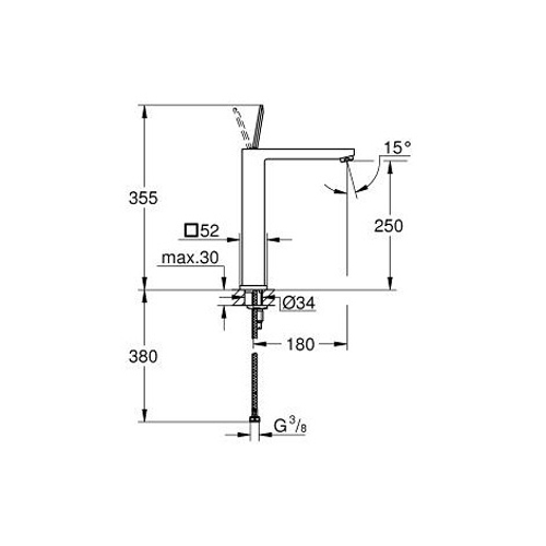 Смеситель для умывальника Grohe Eurocube Joy XL-Size (высокий) хромированный