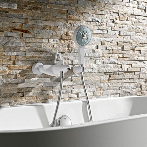 Смеситель для ванны Grohe Eurodisc Joy белый