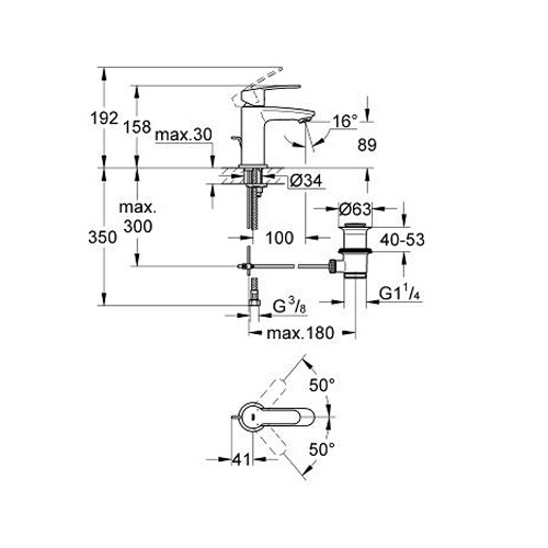 Смеситель для умывальника Grohe Eurostyle Cosmopolitan S-Size хромированный