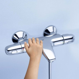 Смеситель для ванны Grohe Grohtherm 1000 New с термостатом хромированный