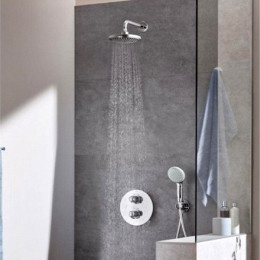 Комплект Grohe Grohtherm 1000 New (34614000) для душа, термостат скрытого монтажа с тропическим и ручным душем хром