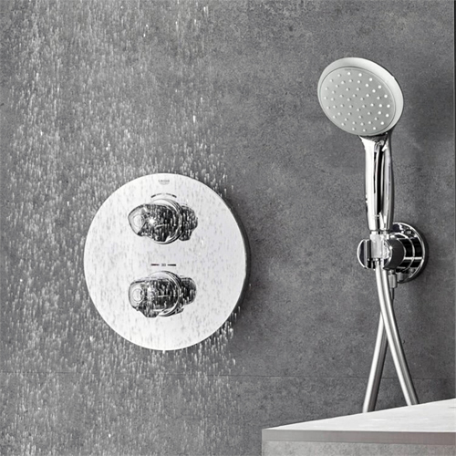Комплект Grohe Grohtherm 1000 New (34614000) для душа, термостат скрытого монтажа с тропическим и ручным душем хром