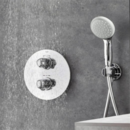 Комплект Grohe Grohtherm 1000 New (34614000) для душа, термостат скрытого монтажа с тропическим и ручным душем хром