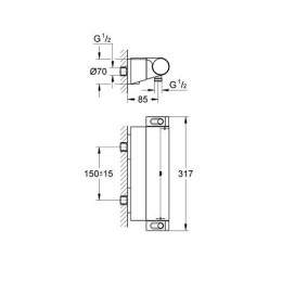 Смеситель для душа Grohe Grohtherm 2000 с термостатом хромированный