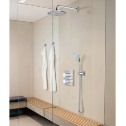 Комплект Grohe Grohtherm 3000 Cosmopolitan (34408000) для душа, термостат скрытого монтажа с тропическим и ручным душем хром