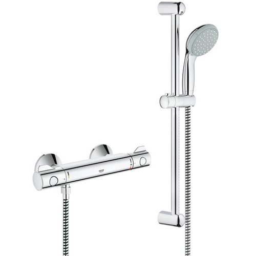Смеситель для душа Grohe Grohtherm 800 с термостатом с душевым гарнитуром New Tempesta 100