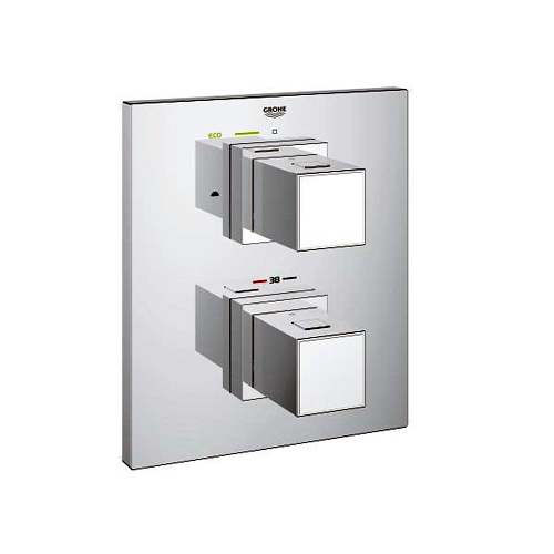 Смеситель для душа Grohe Grohtherm Cube с термостатом (наружная часть) хромированный