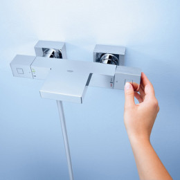 Смеситель для ванны Grohe Grohtherm Cube с термостатом хромированный