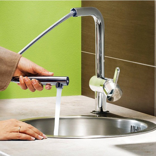 Змішувач для кухні Grohe Minta, хромований, з висувним виливом