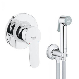 Набор для биде Grohe Bau Edge (28343001) скрытого монтажа: смеситель c лейкой для биде, шлангом и держателем с запорным вентилем