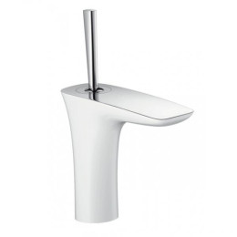 Смеситель для раковины Hansgrohe PuraVida со сливным набором белый хром