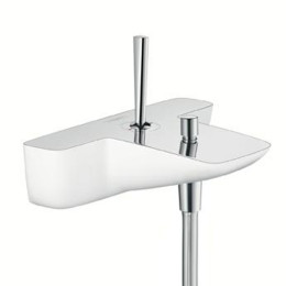 Смеситель для ванны Hansgrohe PuraVida белый хром