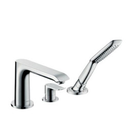 Смеситель для ванны Hansgrohe Metris врезной на 3 отверстия (внешняя часть) хром 