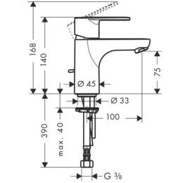 Смеситель для раковины Hansgrohe Talis E2 хром