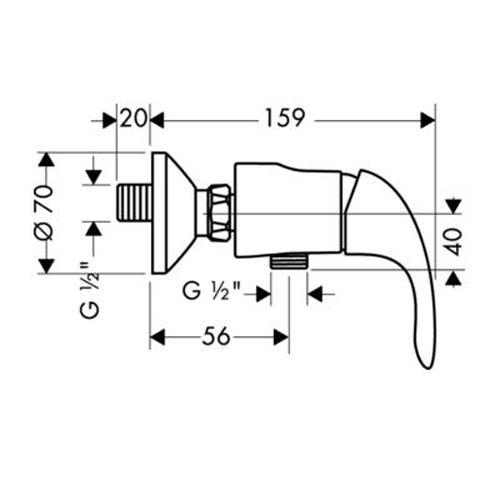Смеситель для душа Hansgrohe Focus Е 31760000 хром