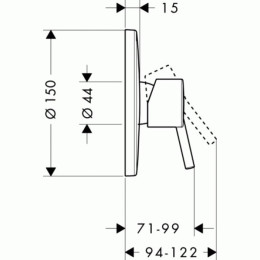 Смеситель для душа Hansgrohe Talis S наружная часть хром