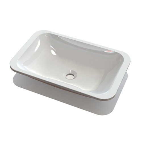 Умивальник Fancy Marble Aileen 550 зі штучного каменю, 55 см, для врізного монтажу на стільницю