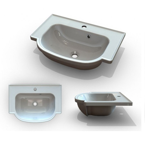 Умивальник Fancy Marble Alva 600 зі штучного каменю, 60 см, меблевий