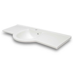 Умывальник Fancy Marble Anna 1200 из искусственного камня 120 см мебельная или подвесная