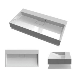 Умивальник Fancy Marble Ashley 900 зі штучного каменю, 90 см, меблевий або врізний у стільницю