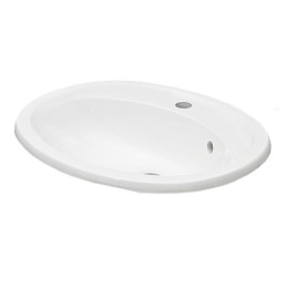 Умивальник Fancy Marble Bianca Bowl 540 зі штучного каменю, 54 см, врізний у стільницю