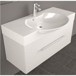 Умывальник Fancy Marble Carme 980 из искусственного камня 98 см мебельный