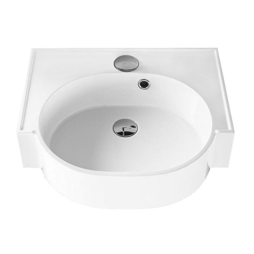 Умывальник Fancy Marble Comfort 500 из искусственного камня 50 см мебельный или подвесной