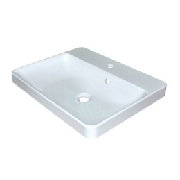 Умывальник Fancy Marble Greta 550 из искусственного камня 55 см мебельный, подвесной или врезной в столешницу