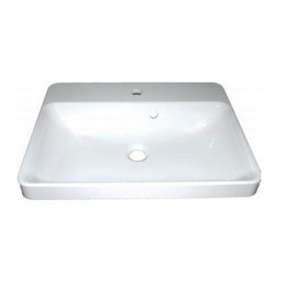 Умывальник Fancy Marble Greta 550 из искусственного камня 55 см мебельный, подвесной или врезной в столешницу