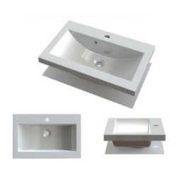 Умывальник Fancy Marble Jody 500 из искусственного камня 50 см мебельный, подвесной или врезной в столешницу