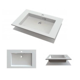 Умывальник Fancy Marble Laura 700 из искусственного камня 70 см мебельный, врезной в столешницу