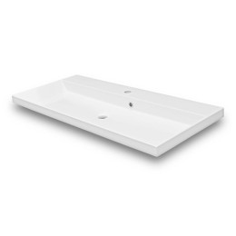 Умывальник Fancy Marble Laurine 1000 из искусственного камня 100 см мебельный, подвесной или врезной в столешницу