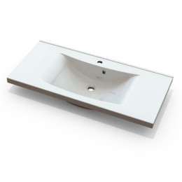 Умывальник Fancy Marble Lucia 1000 из искусственного камня 100 см мебельный или врезной в столешницу