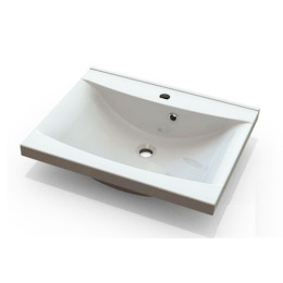 Умывальник Fancy Marble Lucia 600 из искусственного камня 60 см мебельный или врезной в столешницу
