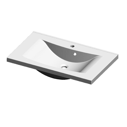Умывальник Fancy Marble Lucia 800 из искусственного камня 80 см мебельный или врезной в столешницу