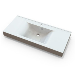 Умывальник Fancy Marble Nadja 1200 из искусственного камня 120 см мебельный или врезной в столешницу