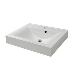 Умывальник Fancy Marble Nadja 600 из искусственного камня 60 см мебельный или накладной на столешницу