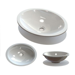 Умывальник Fancy Marble Pat 500 из искусственного камня 50 см врезная в столешницу