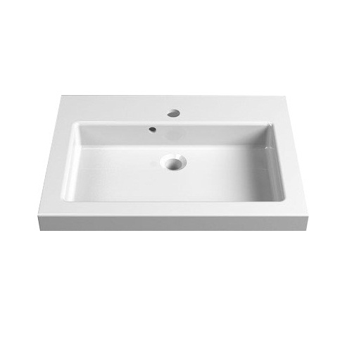 Умывальник Fancy Marble Pauline 600 из искусственного камня 60 см мебельный или врезной в столешницу