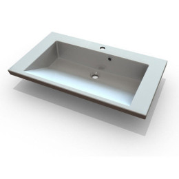 Умывальник Fancy Marble Peggy 850 из искусственного камня 85 см мебельная или врезная в столешницу