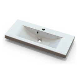 Умывальник Fancy Marble Selina 800 из искусственного камня 80 см мебельный, подвесной или врезной в столешницу