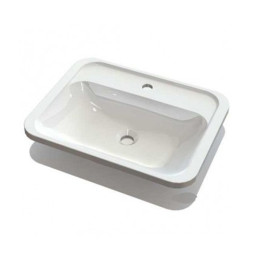 Умывальник Fancy Marble Tiffany 550 из искусственного камня 55 см мебельный врезной в столешницу