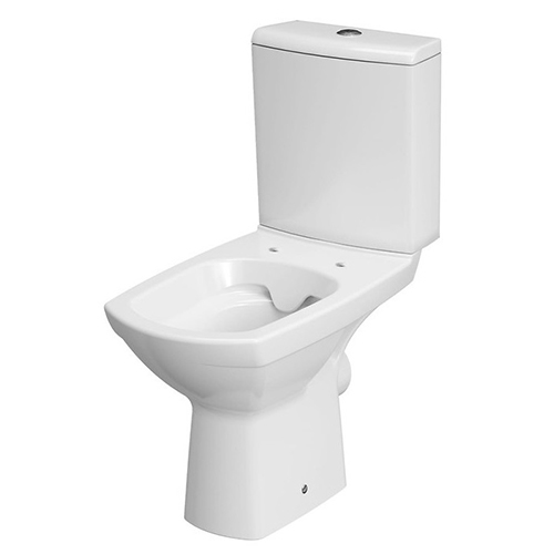Унитаз Cersanit Carina (Церсанит Карина) компакт напольный безободковый (Clean On) с сиденьем и крышкой из дюропласта с микролифтом