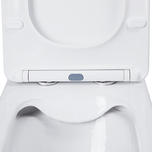 Унітаз Qtap Nando Rimless — компакт підлоговий безобідковий з кришкою та сидінням Slim (мікроліфт)