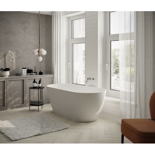 Ванна Fancy Marble Greenland отдельно стоящая 170х80 из искусственного камня