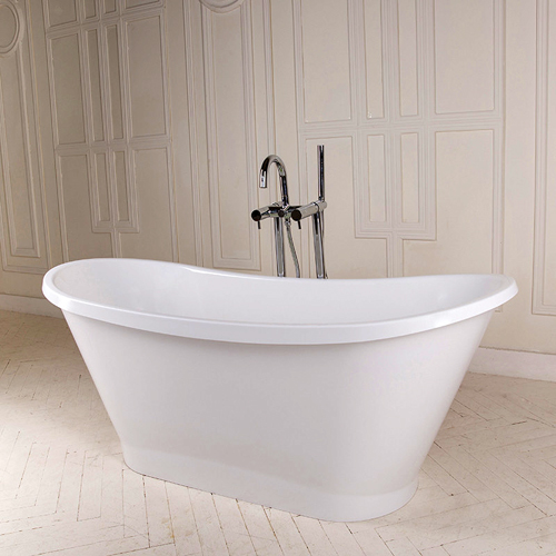 Ванна Fancy Marble Newton отдельно стоящая 160х64 из искусственного камня