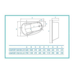 Ванна Koller Pool Comfort акриловая 170х110 левая/правая